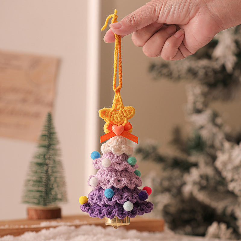 Wholesale  Wool Crochet Christmas Tree Ornaments Decoration Car Pendants